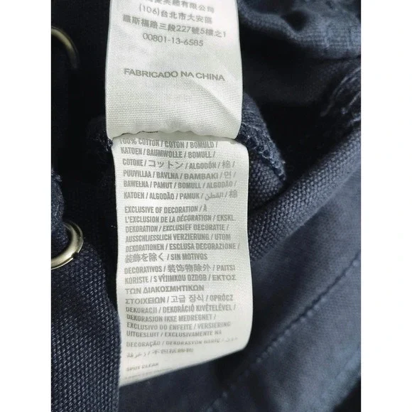 Abercrombie & Fitch Backpback navy blue womens Messenger bag purse Canvas - Picture 8 of 12